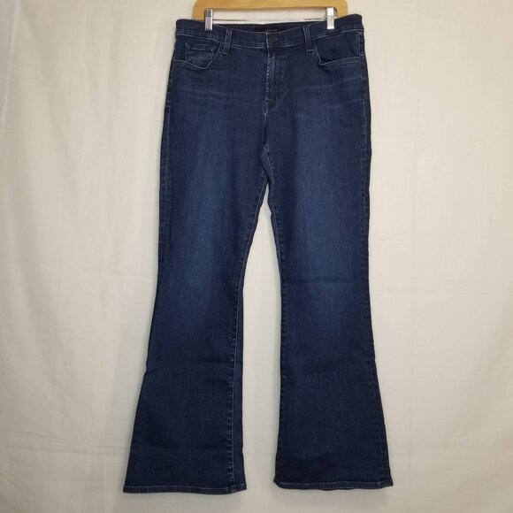 J Brand Womens Sallie Denim Mid-Rise Bootcut Jeans Reality size 32 slight flare - Picture 1 of 11